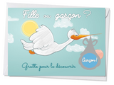 Cartes à gratter découverte sexe de bébé