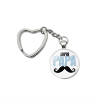 Porte-clé "super papa" moustache