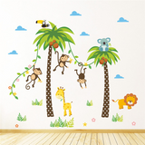 Stickers décoratifs "jungle et palmiers"